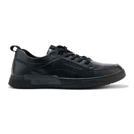 Pantofi sport cu șireturi pentru bărbați de culoare neagră negru Pantofi sport cu șireturi pentru bărbați de culoare neagră negru