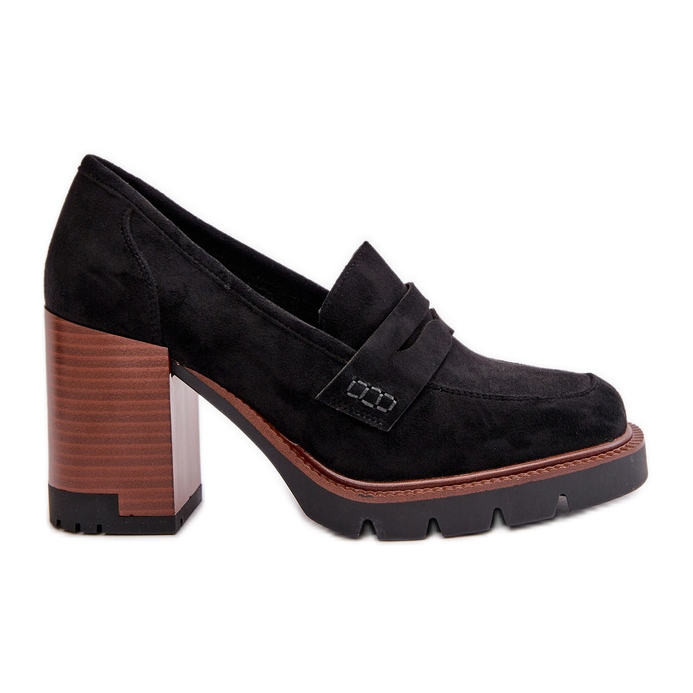 Pantofi de damă cu toc înalt din piele ecologică neagră Vinceza 58105 negru Pantofi de damă cu toc înalt din piele ecologică neagră Vinceza 58105 negru