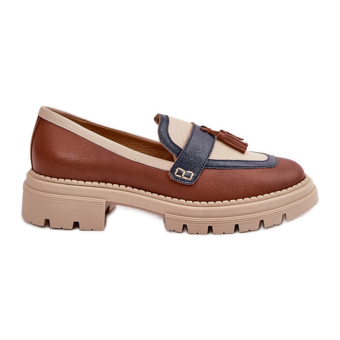 Mocasini din piele de damă maro Laura Messi 2835 Mocasini din piele de damă maro Laura Messi 2835