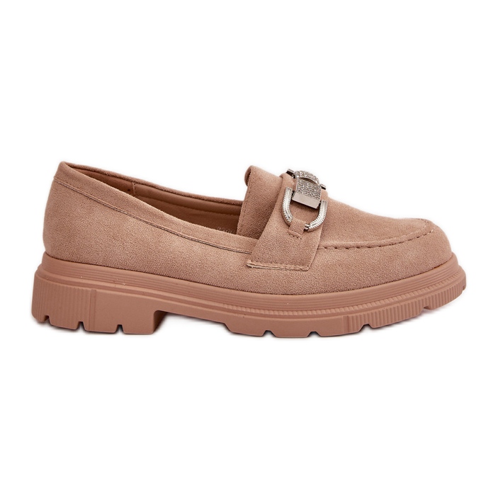 Mocasini De Dama Eco Suede Cu Decorat, Wistera Bej