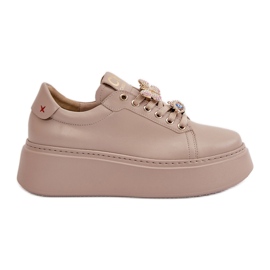 Pantofi Dama Piele Pe Platforma Cu Decoratiuni CheBello 4585 Bej Pantofi Dama Piele Pe Platforma Cu Decoratiuni CheBello 4585 Bej