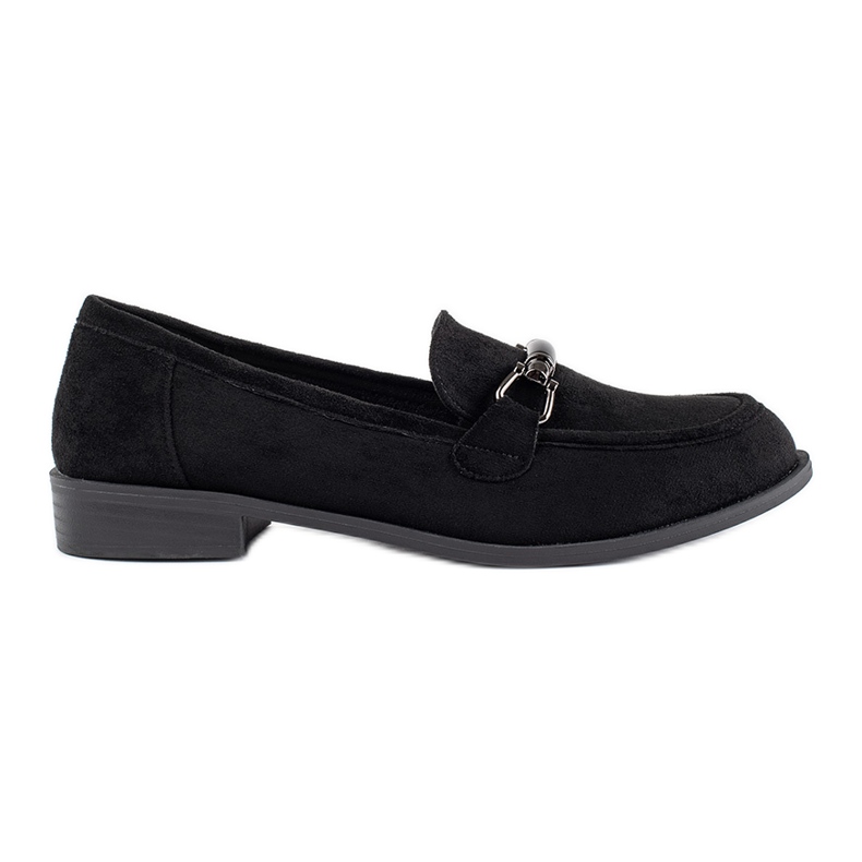 Goodin Mocasini clasici de piele intoarsa neagra negru
