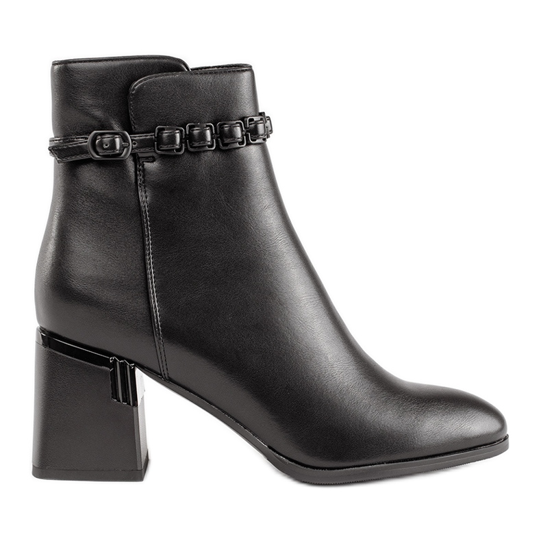 Botine de dama elegante negre negru