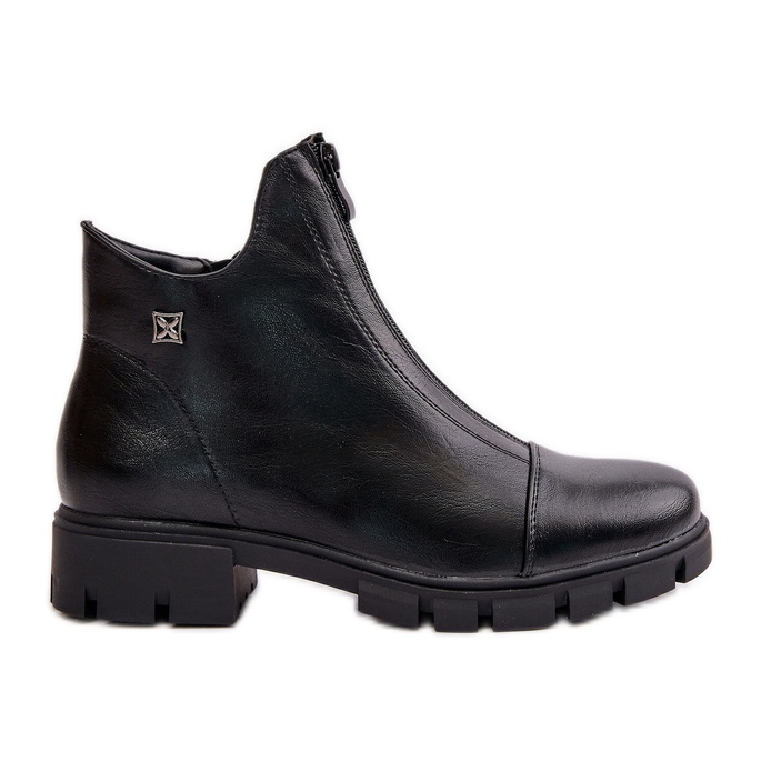 Ghete izolate de dama din piele ecologica, Verietta neagra negru