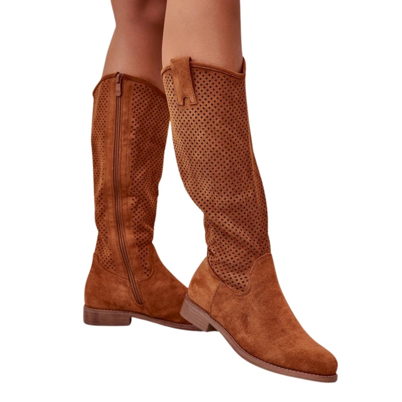 Cizme de damă ajurate Camel S.Barski HY42-139 maro