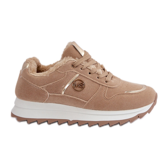 Pantofi Sport Dama Căptușiți Cu Blană Pe Platforma Kaki Lerisas bej Pantofi Sport Dama Căptușiți Cu Blană Pe Platforma Kaki Lerisas bej
