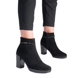 Botine elegante de piele intoarsa de Sergio Leone negru
