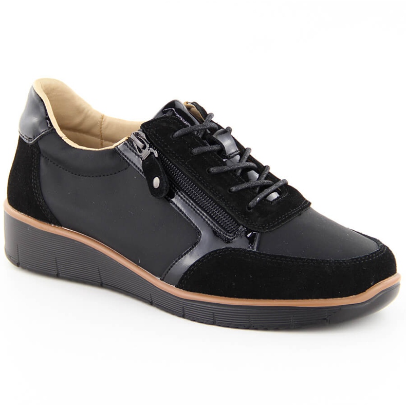 Pantofi cu pană de damă din piele, negru, Vinceza 88001 Pantofi cu pană de damă din piele, negru, Vinceza 88001