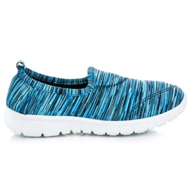 Mckeylor Pantofi slip cu dungi albastru