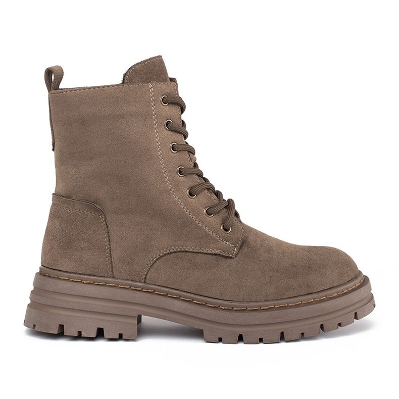 Cizme maro pentru muncitori cu șireturi de la Sergio Leone