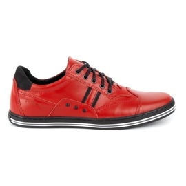 Polbut Pantofi casual barbati din piele 1801 rosu roșu Polbut Pantofi casual barbati din piele 1801 rosu roșu