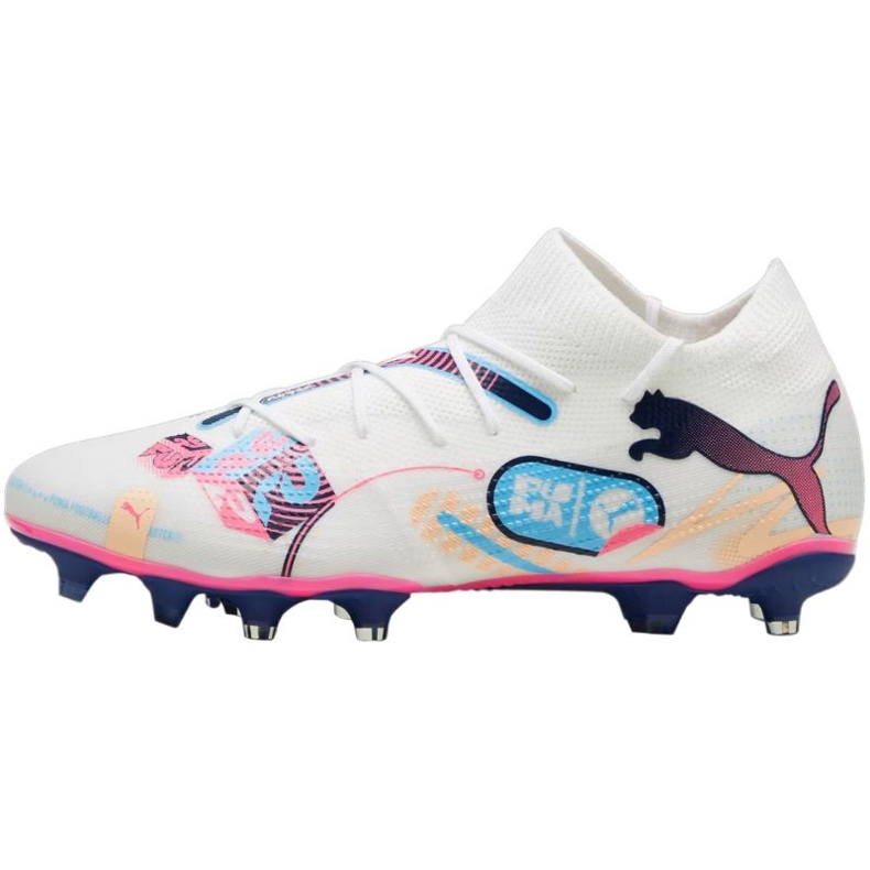 Pantofi de fotbal Puma Future 7 Match Vol. Up FG/AG M 108074 01 alb