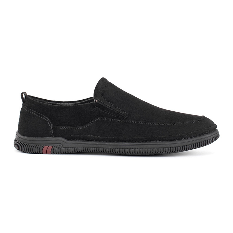 Pantofi barbati din piele intoarsa neagra negru