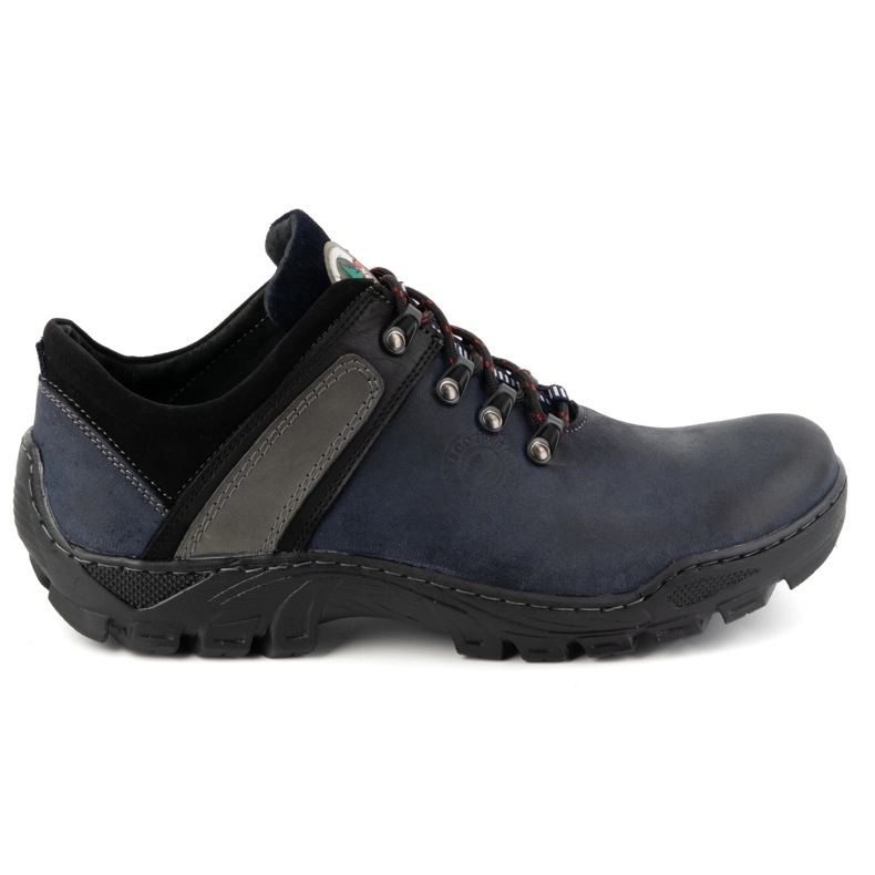 Olivier Pantofi de trekking din piele pentru bărbați 311GT, bleumarin albastru