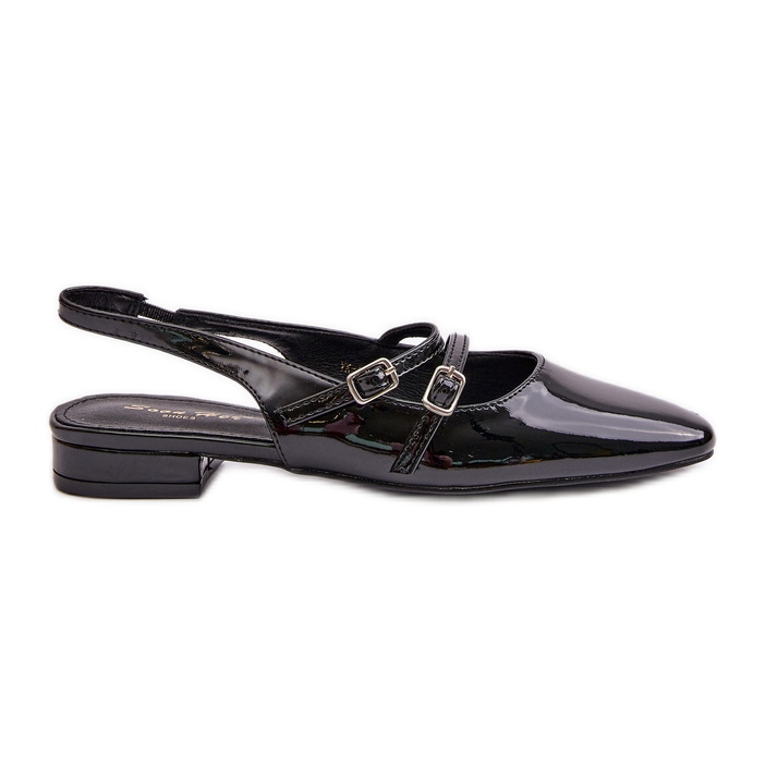 Balerini Lac Cu Bretele Pe Tocuri, Bialettia Neagra negru