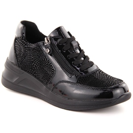 Pantofi cu pană de damă din piele neagră Filippo DP6352 negru Pantofi cu pană de damă din piele neagră Filippo DP6352 negru