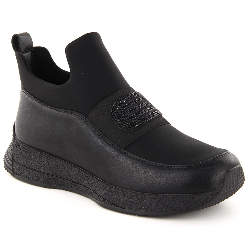 Pantofi slip-on damă din piele, negru Artiker 55C0035