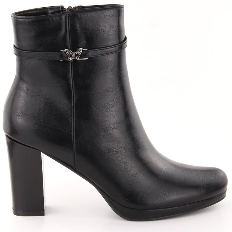 M. DASZYŃSKI Botine izolate negre de damă M.Daszyński AF125-22 negru