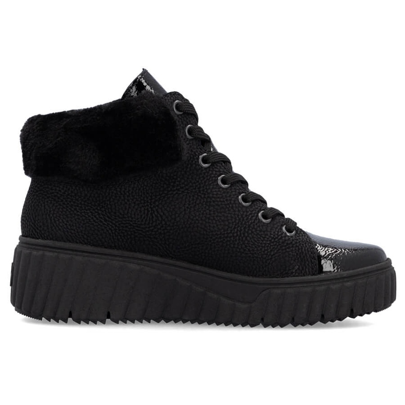 Ghete cu pană negre de damă impermeabile Rieker N2505-00 negru Ghete cu pană negre de damă impermeabile Rieker N2505-00 negru