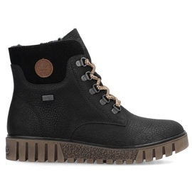 Ghete negre de damă impermeabile Rieker Y3433-00 negru