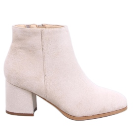 Botine netede Marple Beige cu toc înalt bej