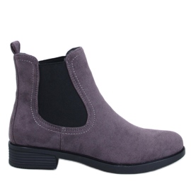 Cizme Chelsea din piele intoarsa cu cauciuc Terra Grey gri Cizme Chelsea din piele intoarsa cu cauciuc Terra Grey gri