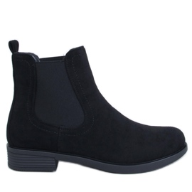 Cizme Chelsea din piele intoarsa cu cauciuc Terra Black negru Cizme Chelsea din piele intoarsa cu cauciuc Terra Black negru