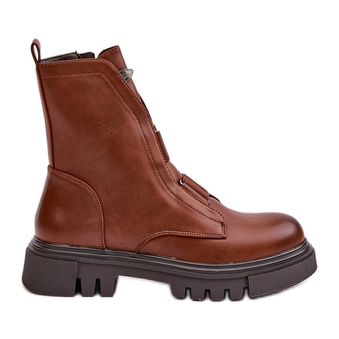 Cizme Izolatoare De Munca De Dama Cu Fermoar, Piele Eco, Mailyra Maro Cizme Izolatoare De Munca De Dama Cu Fermoar, Piele Eco, Mailyra Maro