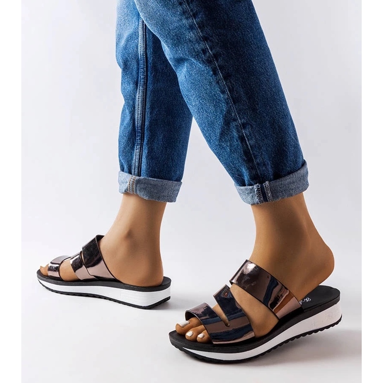 Mocasini de dama din piele neagra cu talpa groasa negru