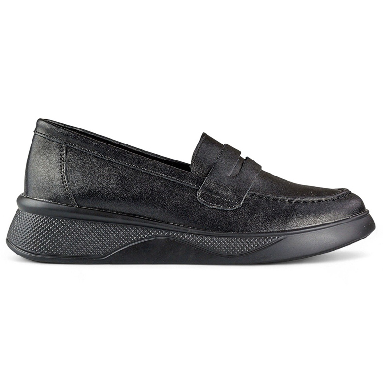 Pantofi de dama clasici din piele neagra pe o platforma confortabila negru Pantofi de dama clasici din piele neagra pe o platforma confortabila negru