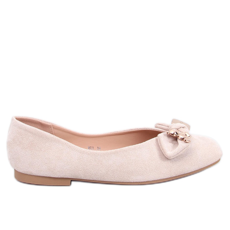 Pantofi balerini Cranny Beige ursuleti aurii bej