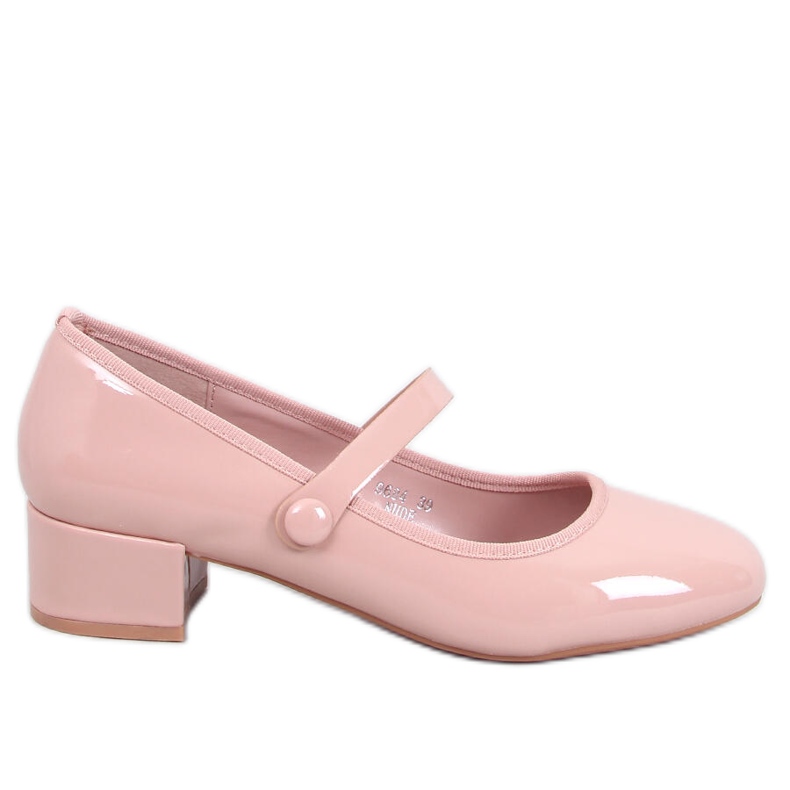 Balerini cu toc înalt patentat Weinis Nude bej Balerini cu toc înalt patentat Weinis Nude bej