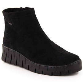 Cizme de dama din piele intoarsa neagra Helios 506P negru