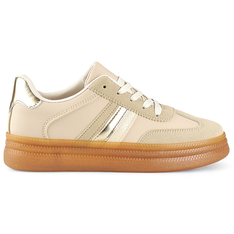 Pantofi sport de dama bej cu talpa bej Pantofi sport de dama bej cu talpa bej