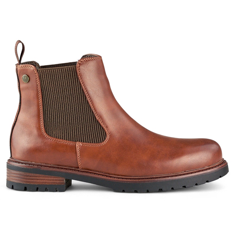 Cizme Chelsea de dama maro cu talpa plata, cizme maro Cizme Chelsea de dama maro cu talpa plata, cizme maro