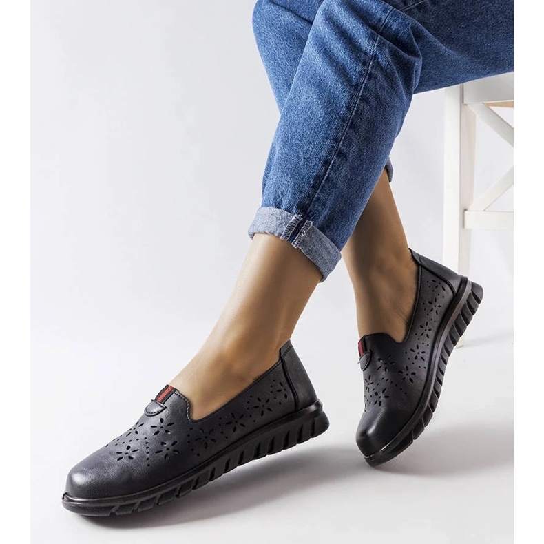 Botine de dama piele neagra pe platforma, cizme izolate din piele naturala negru