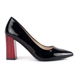 Pompe cu toc înalt, lacuite, elegante negru Pompe cu toc înalt, lacuite, elegante negru