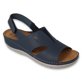 Sandale de damă Befado din piele 158D263 Bleumarin albastru