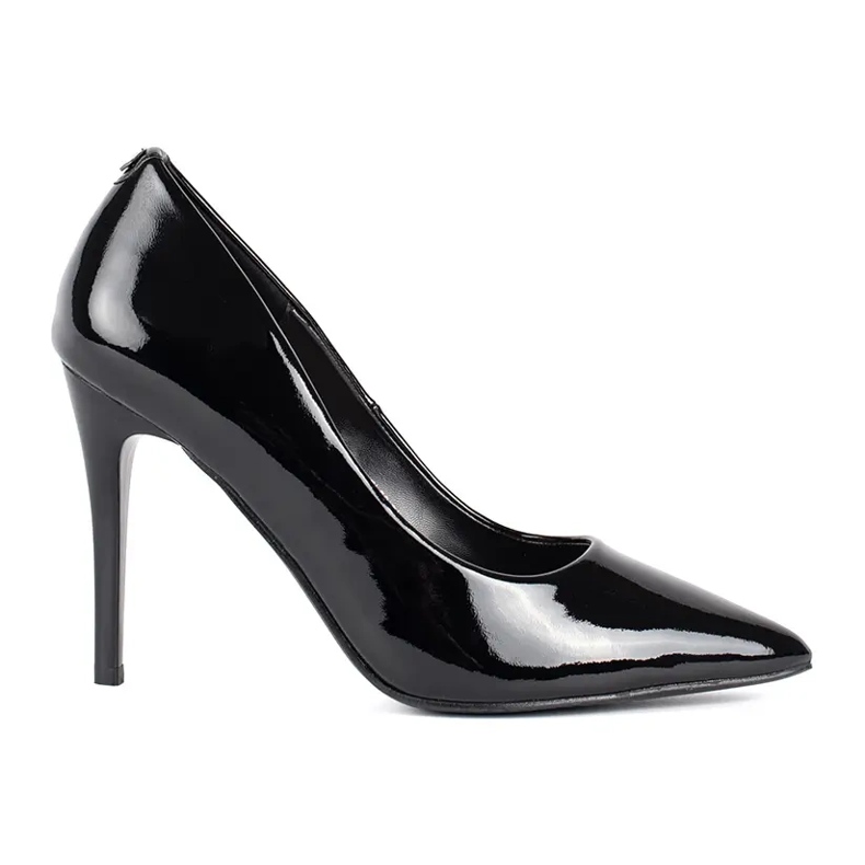 Stiletto de damă negru lacuit