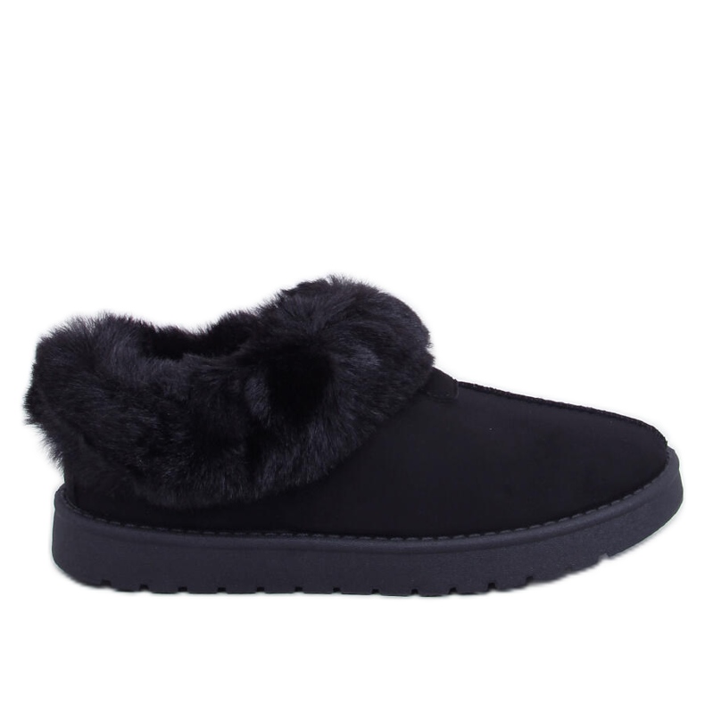 Pantaloni scurti emus împodobiți cu blană Fraley Black negru