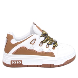 Adidasi de dama Allman Camel alb