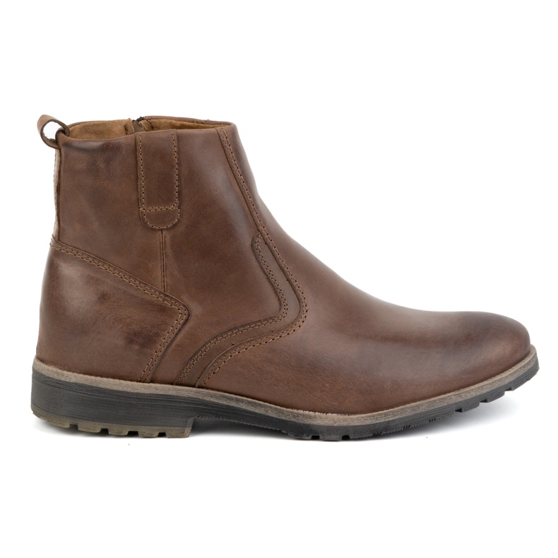 Olivier Cizme de iarnă pentru bărbați din piele 924K maro Olivier Cizme de iarnă pentru bărbați din piele 924K maro