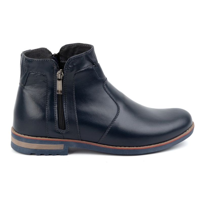 KOMODO Pantofi de iarna din piele barbati 887K, bleumarin albastru