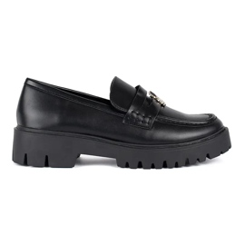 Seastar Mocasini de dama negre pe platforma negru