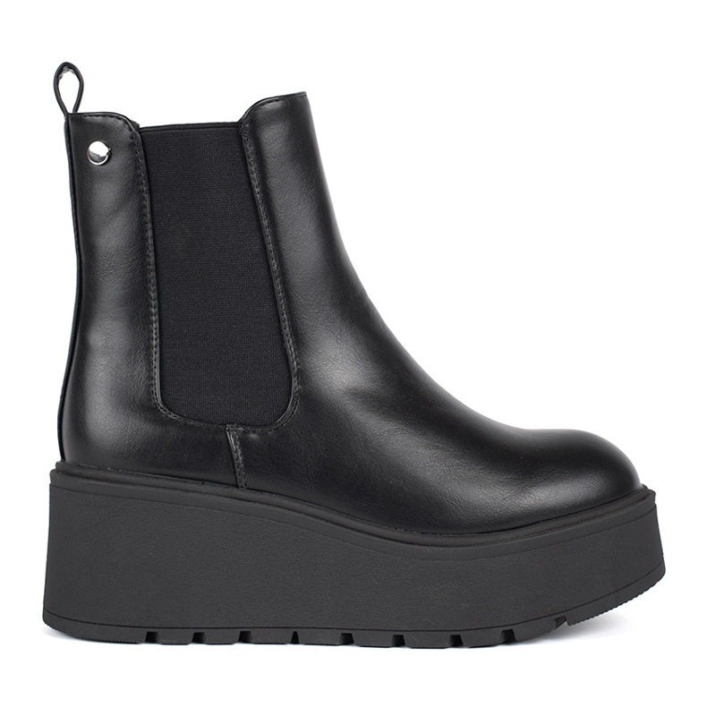 Seastar Ghete Chelsea de damă negre cu pană negru Seastar Ghete Chelsea de damă negre cu pană negru