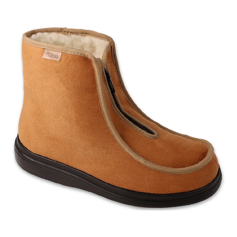 Papuci de dama Befado Dr.Orto izolati cu lana 996D014 camel bej