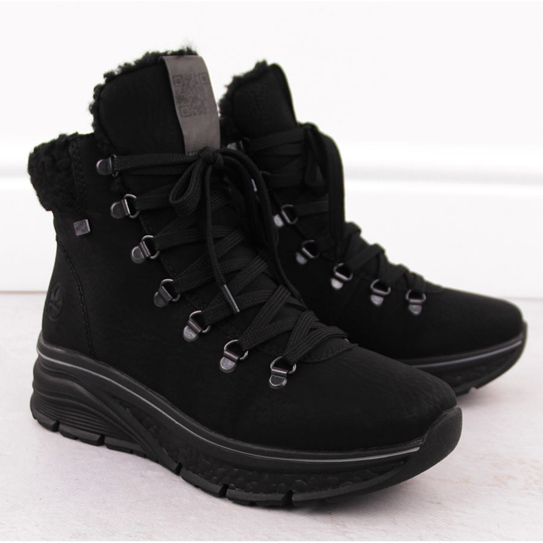 Ghete izolante de dama impermeabile, negre Rieker 48034-00 negru Ghete izolante de dama impermeabile, negre Rieker 48034-00 negru