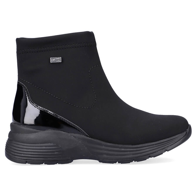 Ghete cu pană negre de damă impermeabile Remonte D6677-03 negru Ghete cu pană negre de damă impermeabile Remonte D6677-03 negru