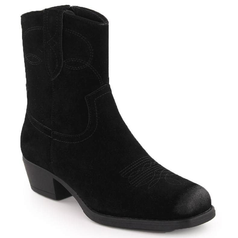 Cizme cowboy dama piele, negre Sergio Leone BT284-S negru