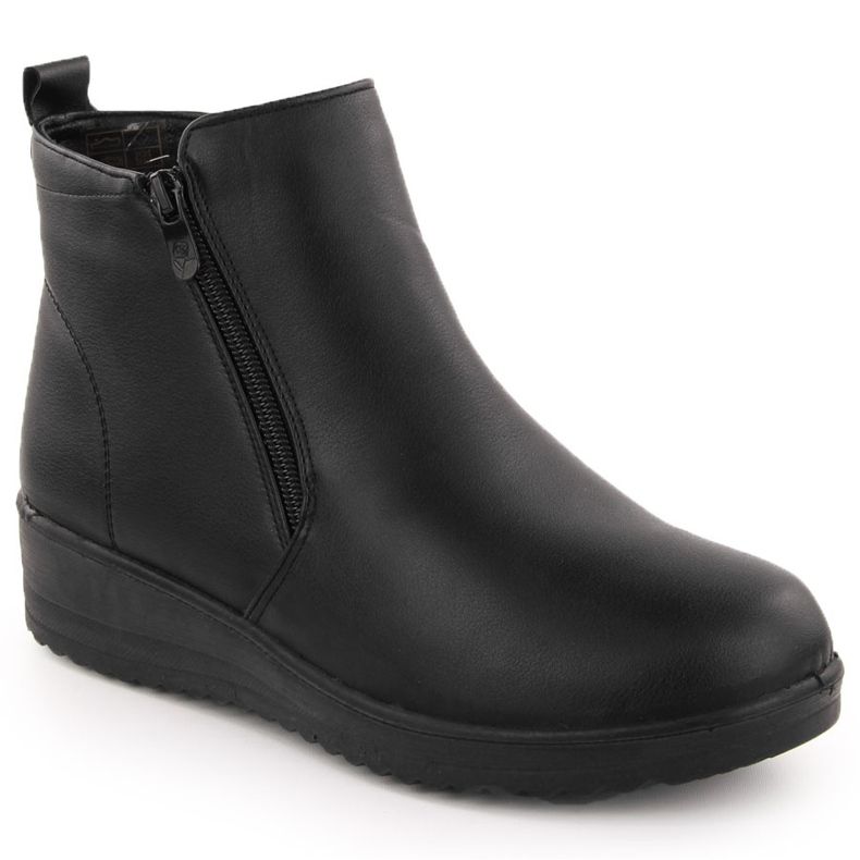 Botine de damă confortabile, înalte, negre, Filo Donna Z24-37 negru